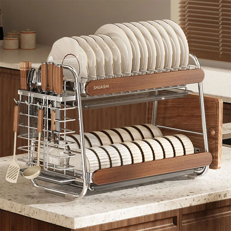 Double-Tier Dish Rack