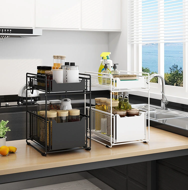 Dual Tier Multifunctional Kitchen Organizer