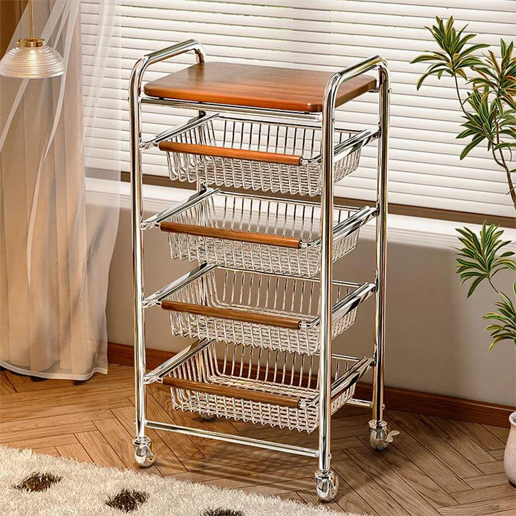 Multi-layer na Metal Storage Trolley
