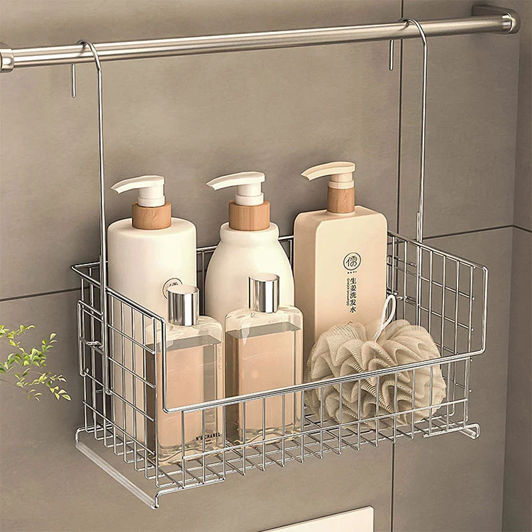 Hindi kinakalawang na Asero Wall-mount Countertop Dual-purpose Storage Rack